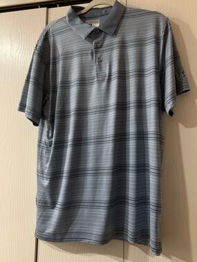 PGA Tour Men’s Grey Stripe Polo Shirt